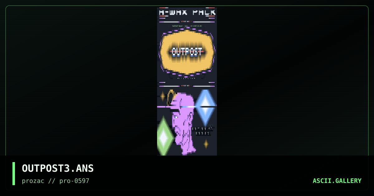 OUTPOST3.ANS, by necrophidius, 1997