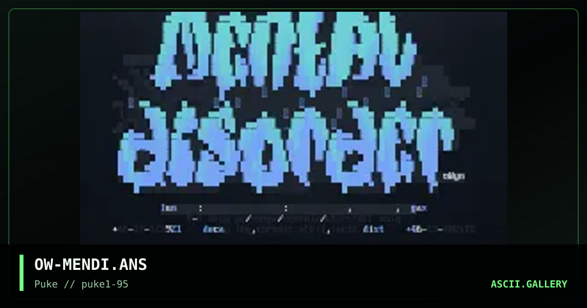 Mental Disorder, by owyn, 1995