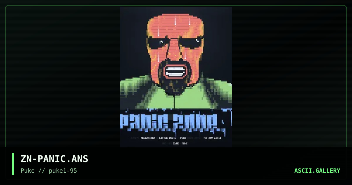 Panic Zone, by zone, 1995