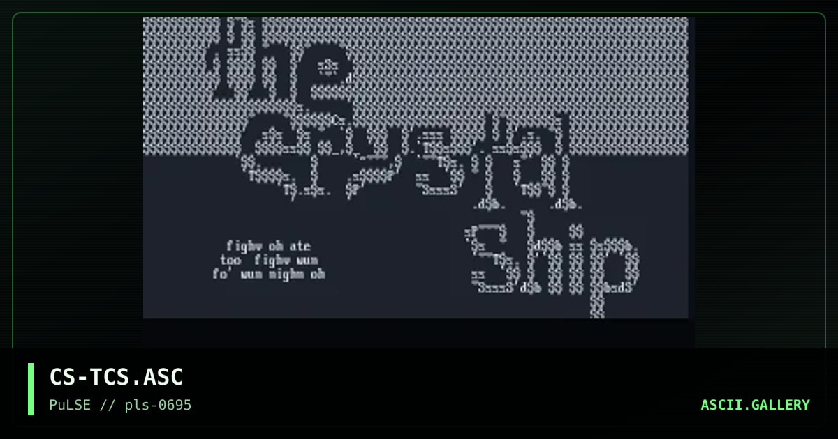 The crystal ship, by coleslaw, 1995