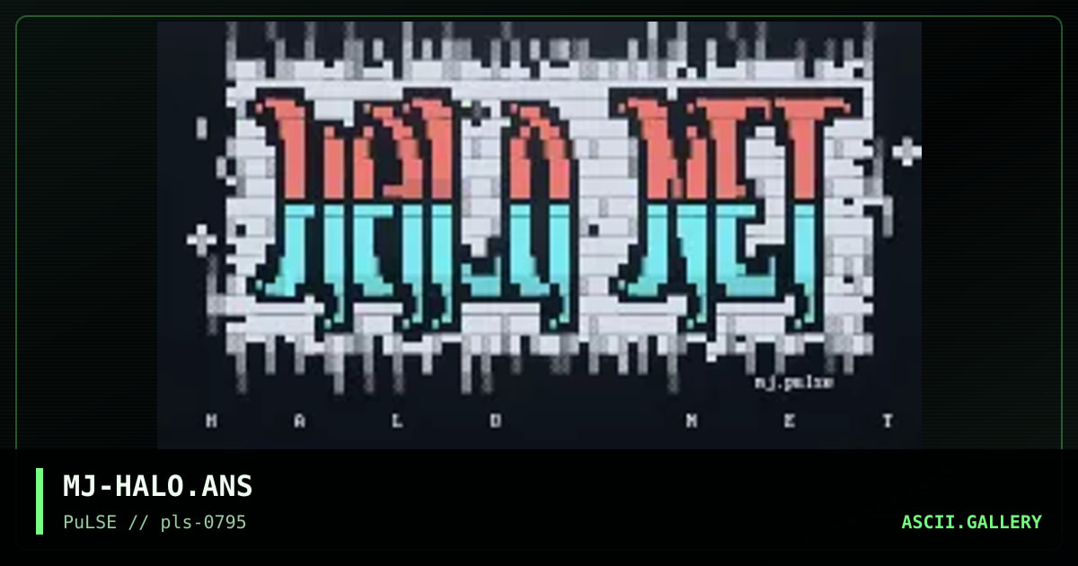 MJ-HALO.ANS, by mojo, 1995