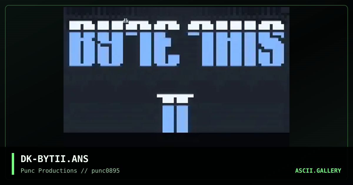 byte this ii, by dragoon kain, 1995