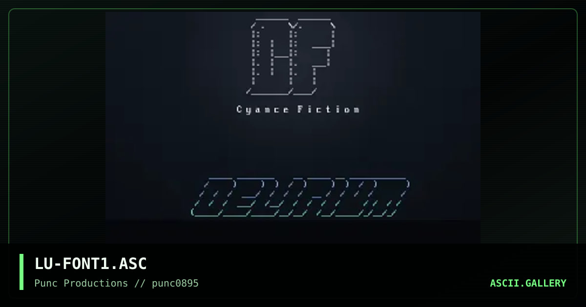 ascii logo colly, by luptin, 1995