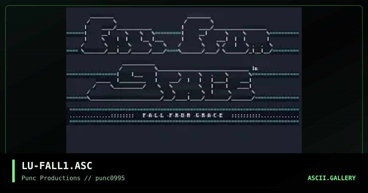 fall from grace #1, by luptin, 1995