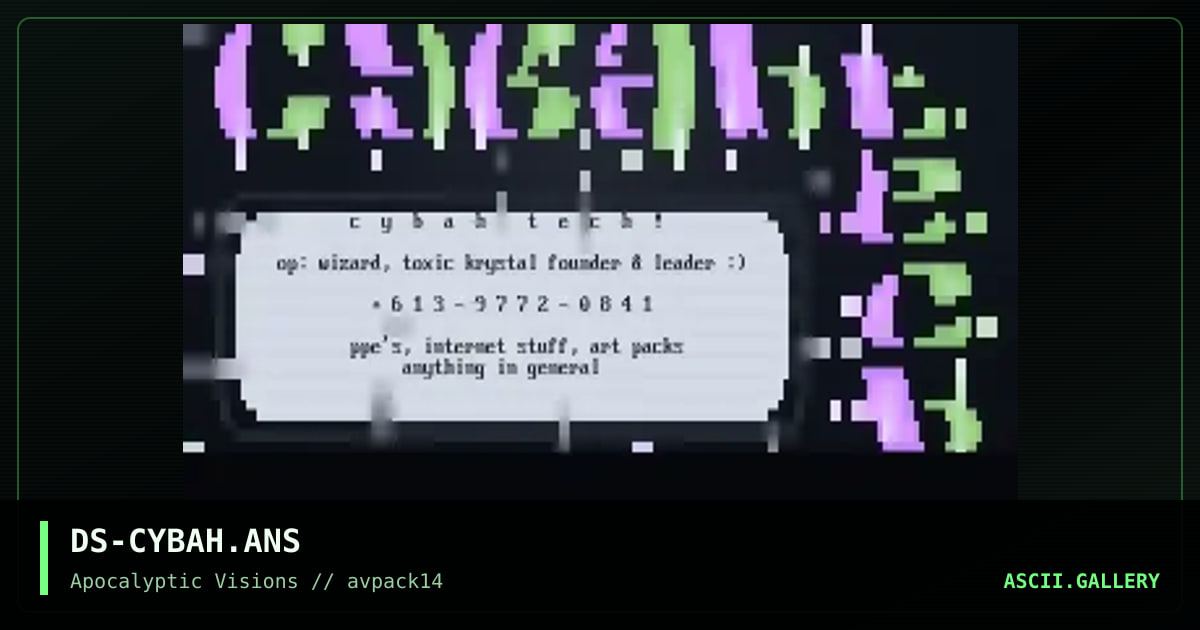 cybah tech ansi, by deathstroke, 1996