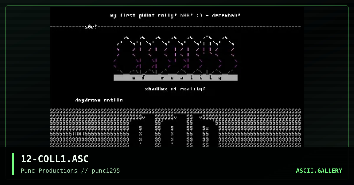 ascii colly #1, by darkwarrior, 1995