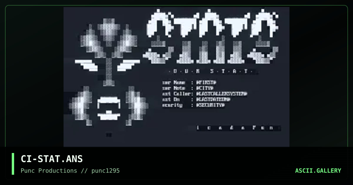 stat screen for felony, by cicada, 1995