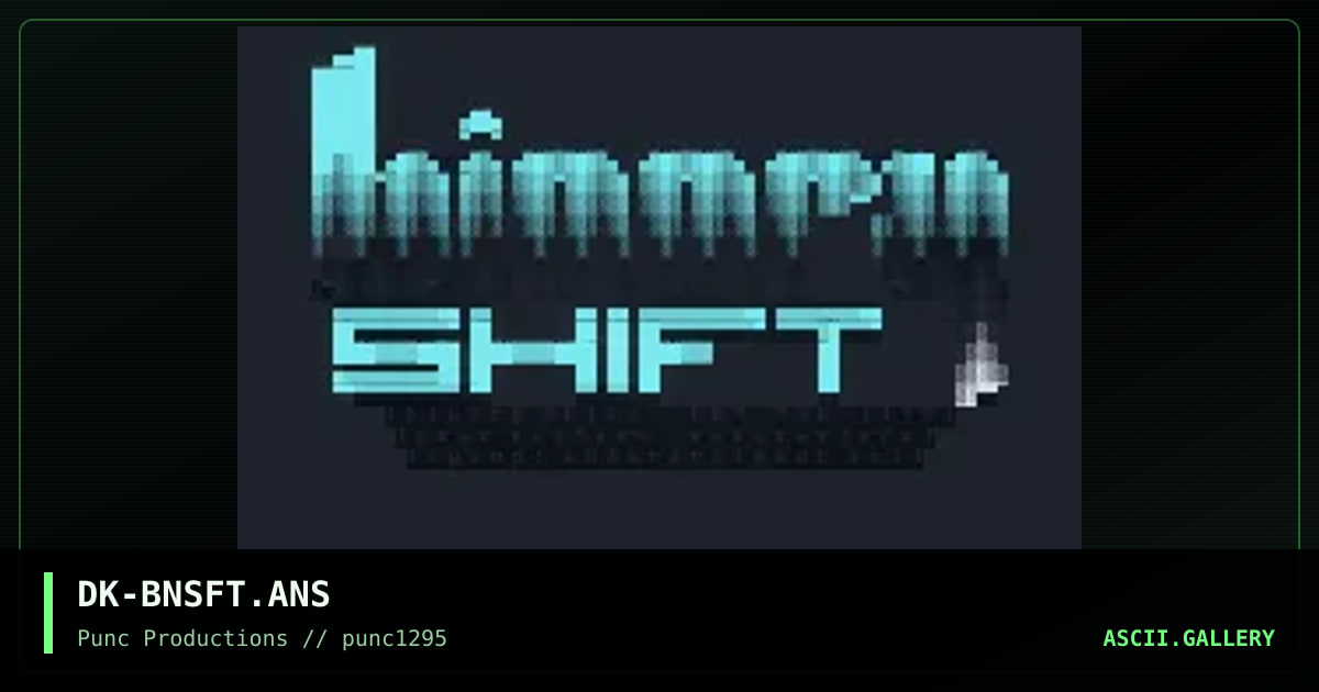 binary shift, by dragoon kain, 1995