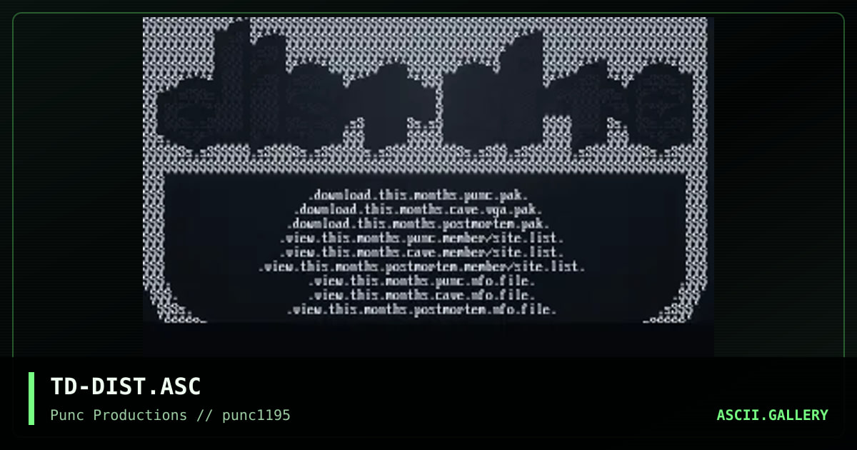dist site menu, by totally destroyed, 1995