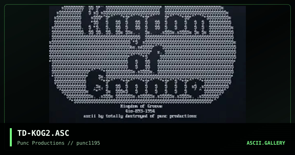 kingdom of groove, by totally destroyed, 1995