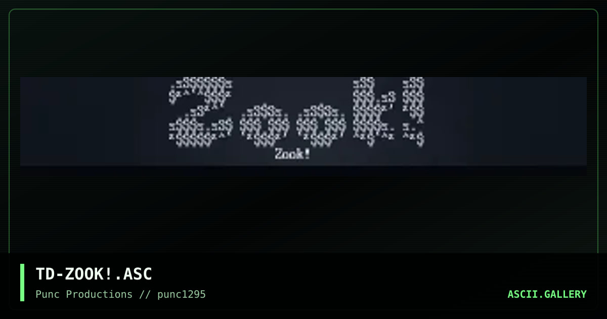 zook!, by totally destroyed, 1995