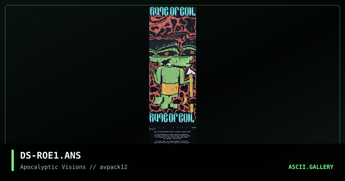 Rute Of Evil, by deathstroke, 1996
