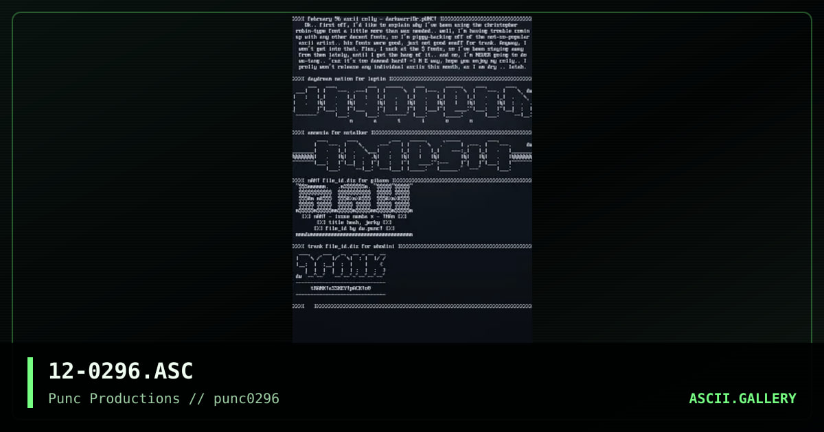 feb '96 ascii colly, by darkwarrior, 1996