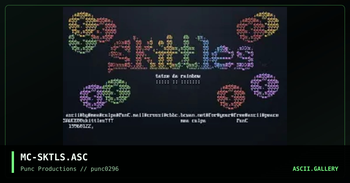 skittles, by mea culpa, 1996