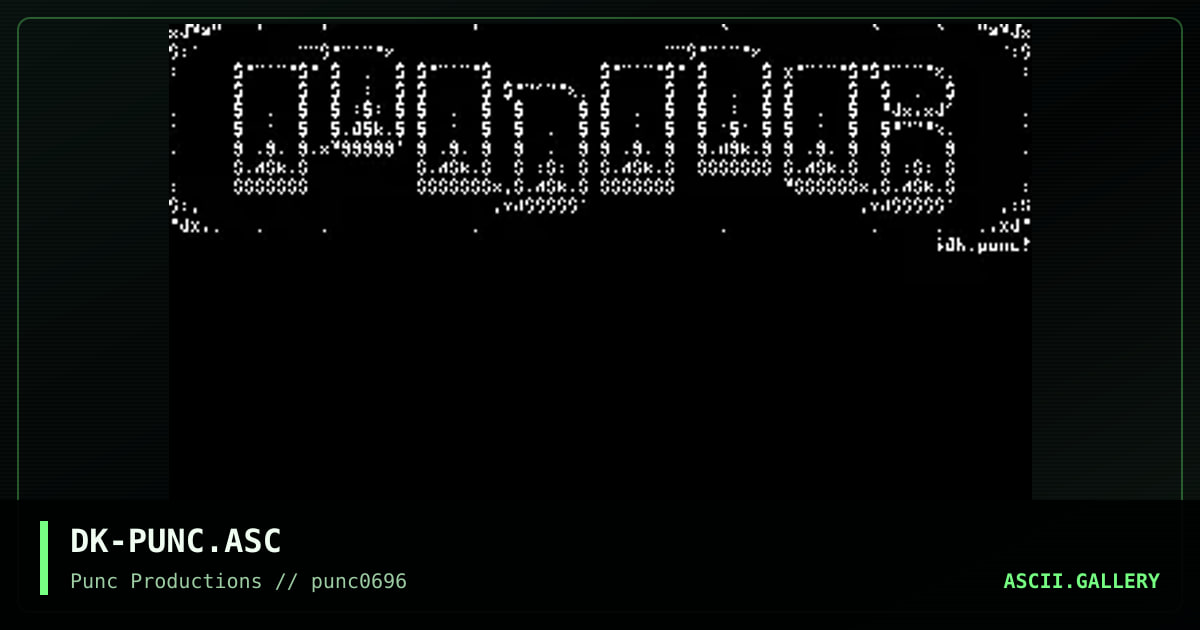 punc productions, by dragoon kain, 1996