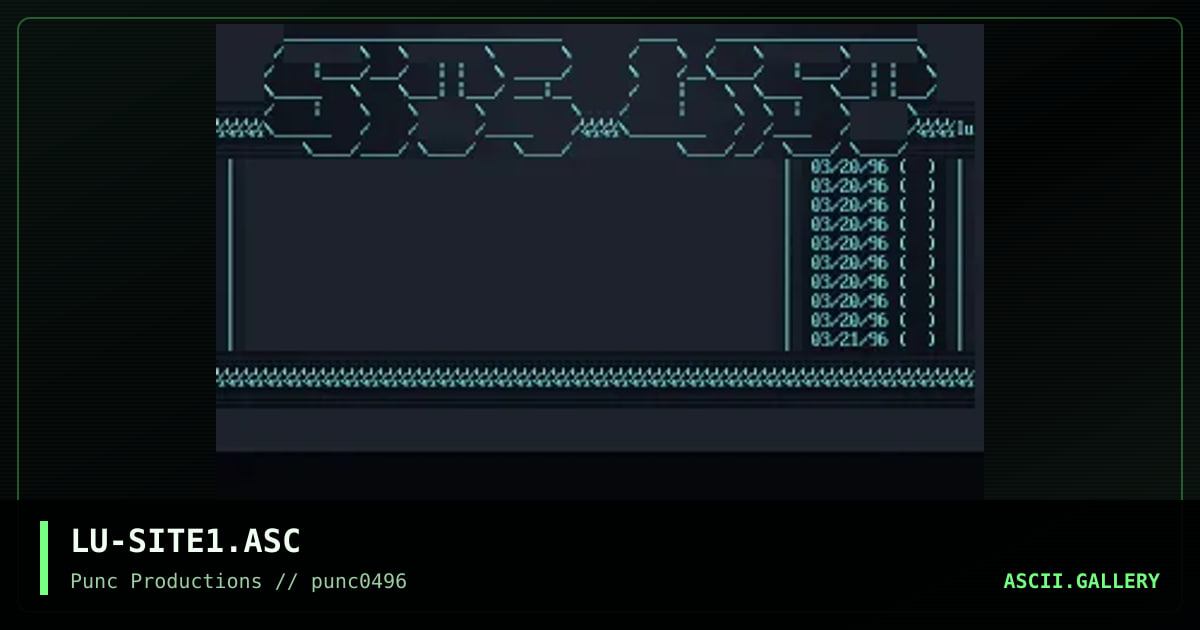 site list, by luptin, 1996