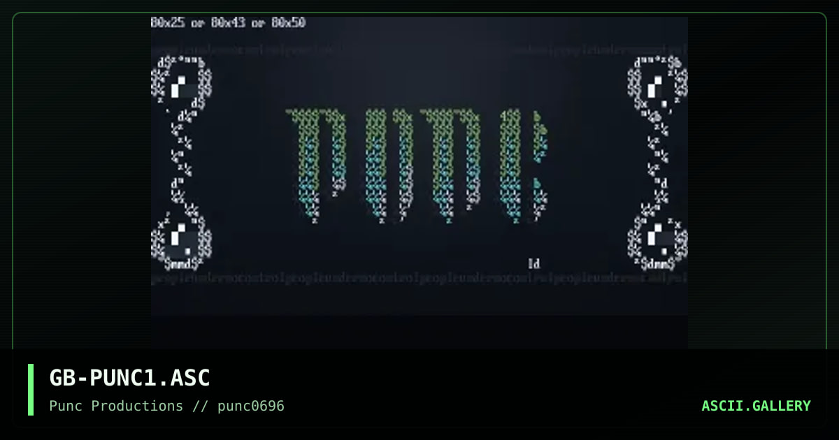 punc productions, by gibson, 1996