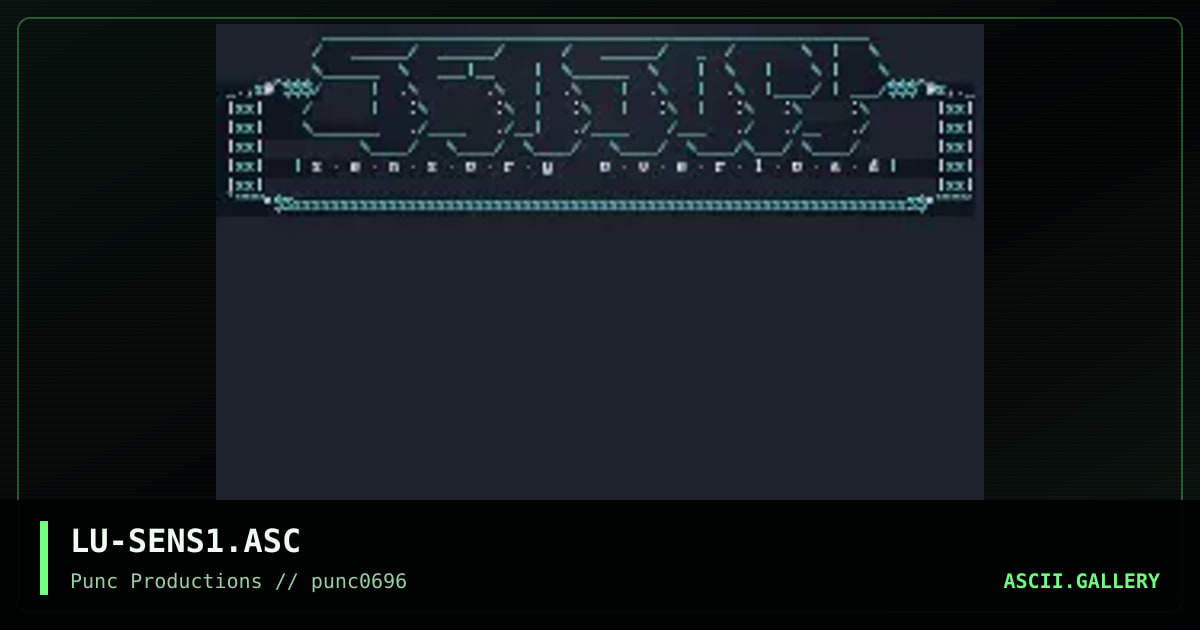 sensory overload, by luptin, 1996