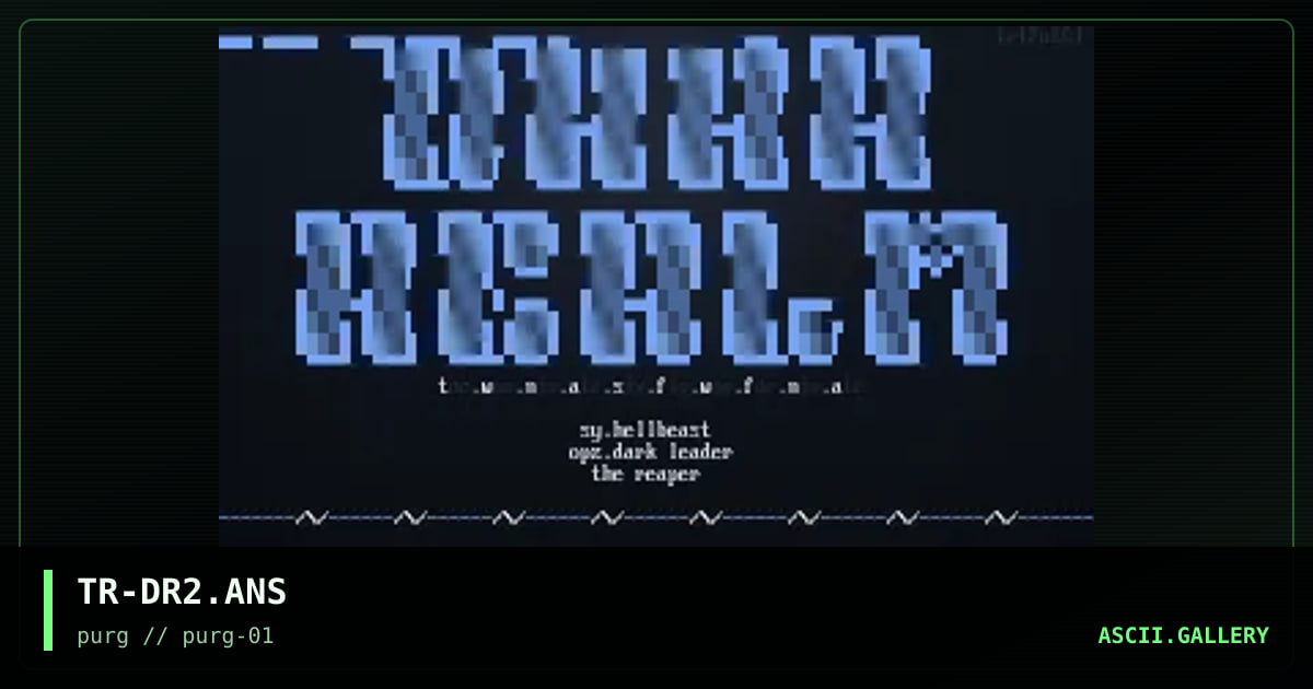 TR-DR2.ANS, by the reaper, 1996