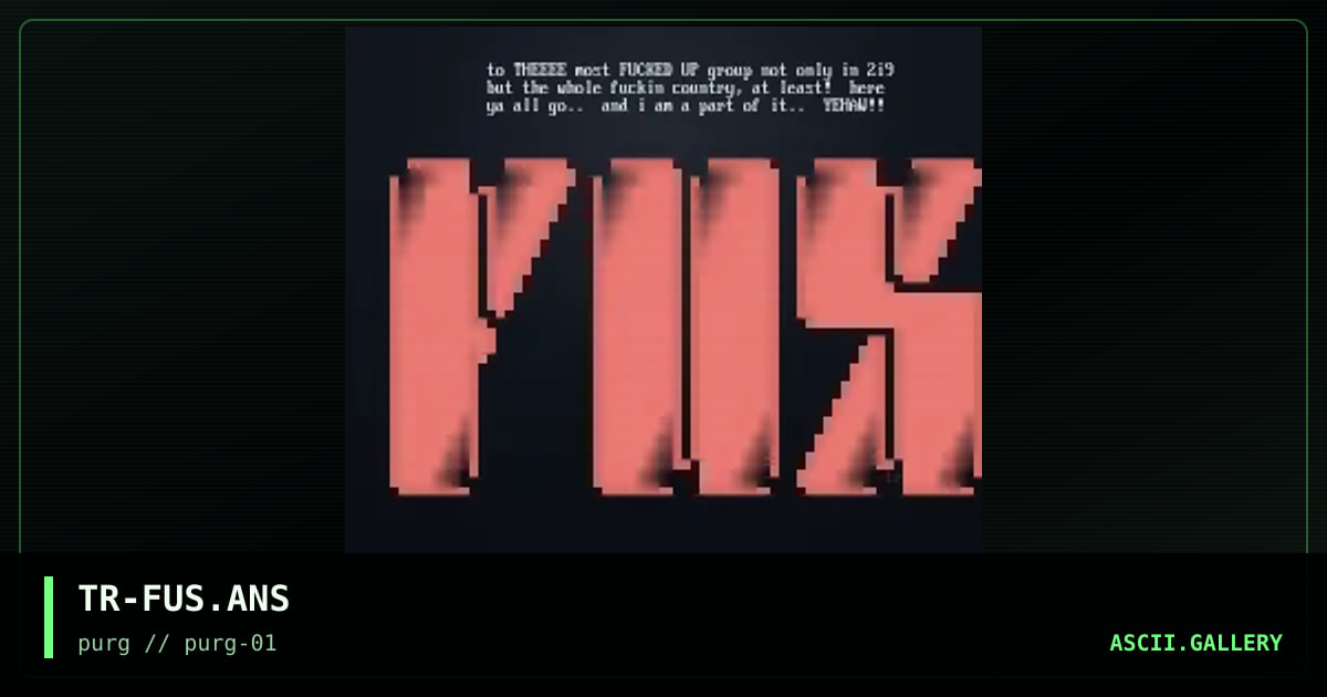 TR-FUS.ANS, by the reaper, 1996