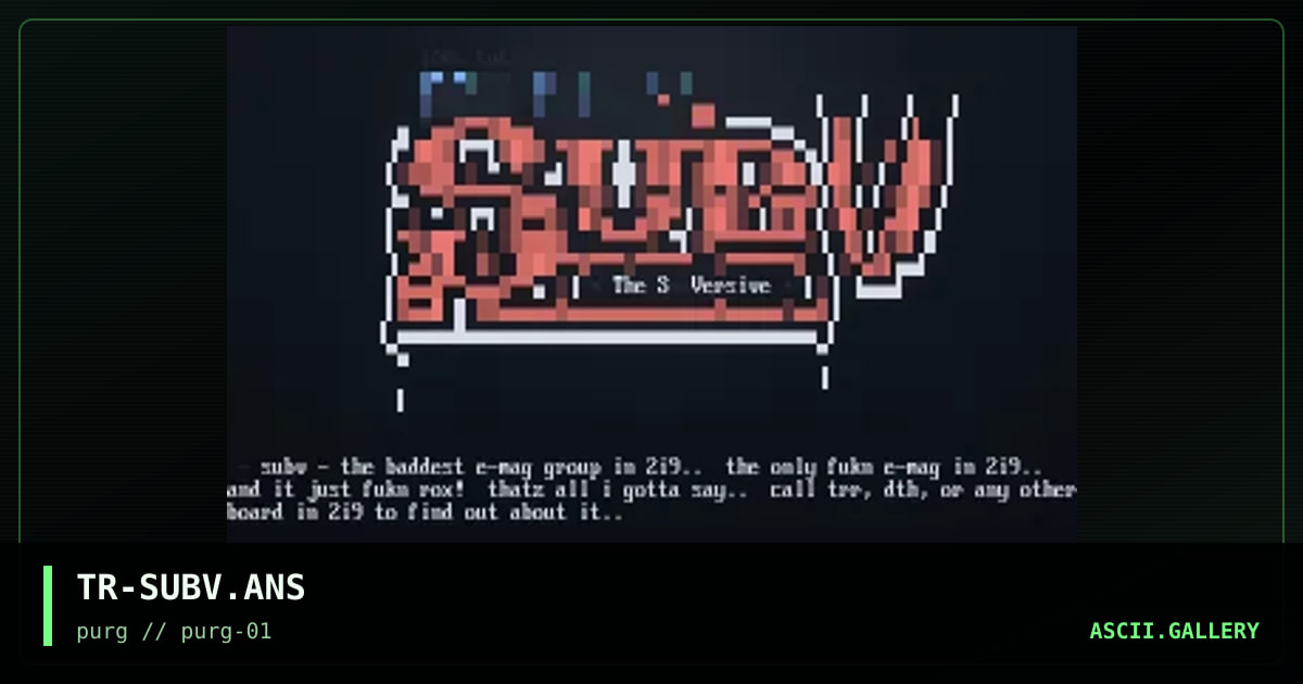 TR-SUBV.ANS, by the reaper, 1996