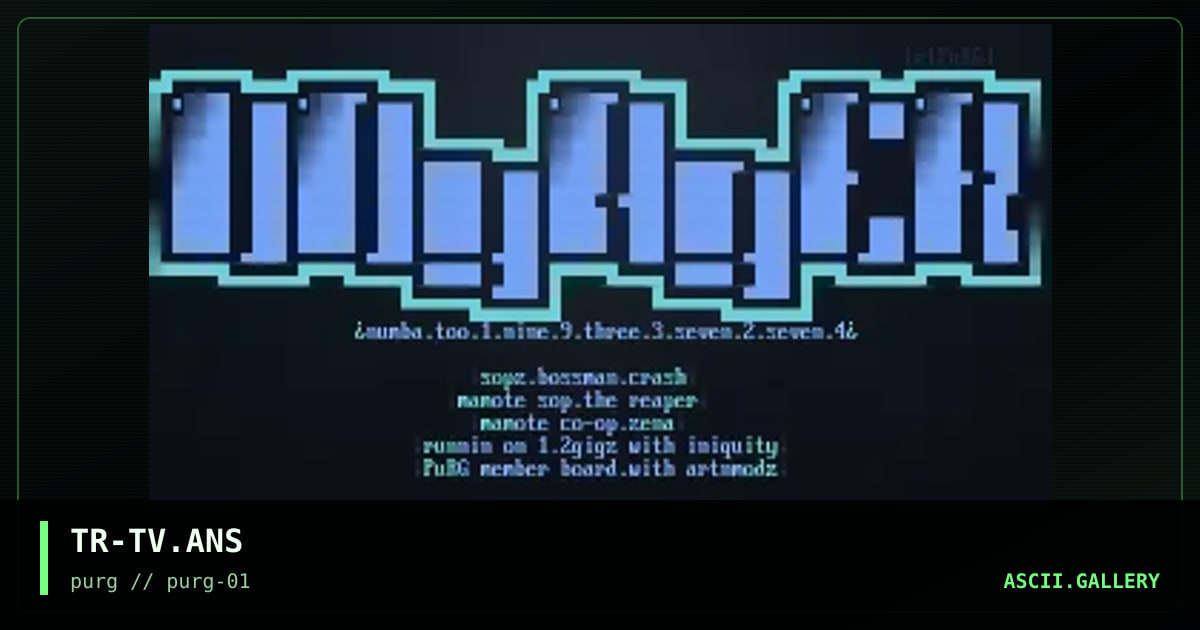 TR-TV.ANS, by the reaper, 1996