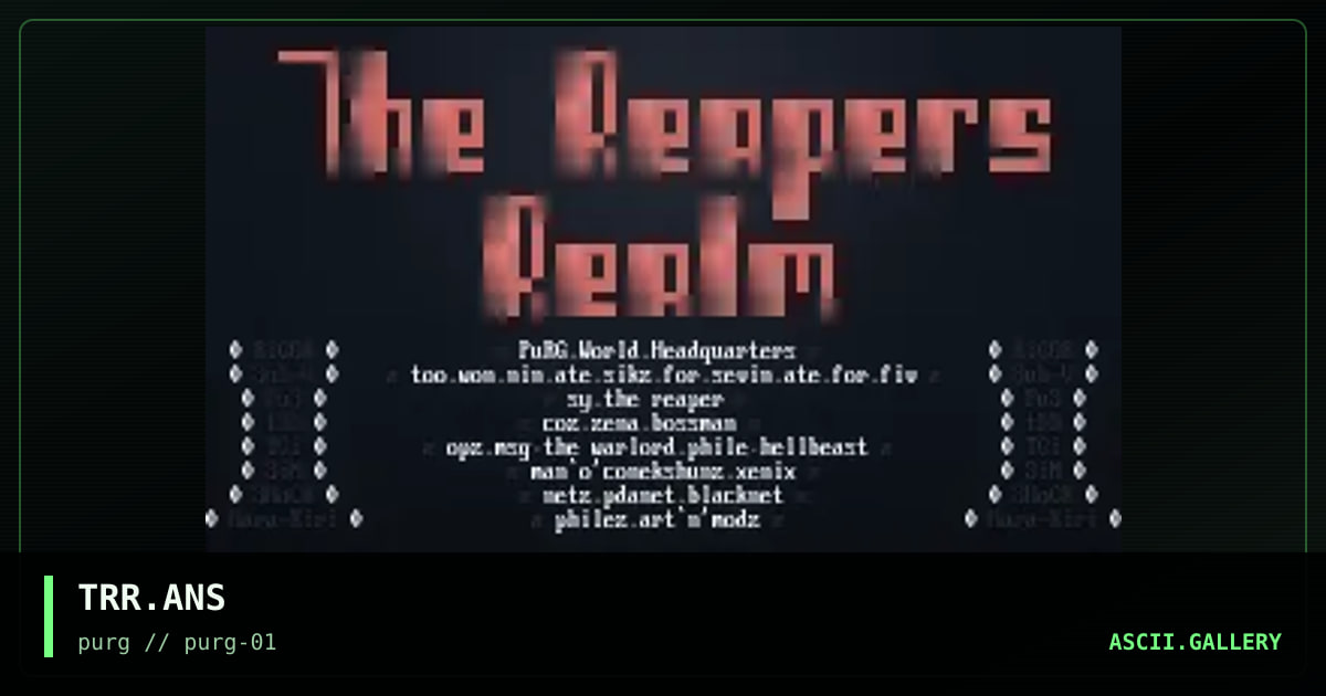 TRR.ANS, by the reaper, 1996