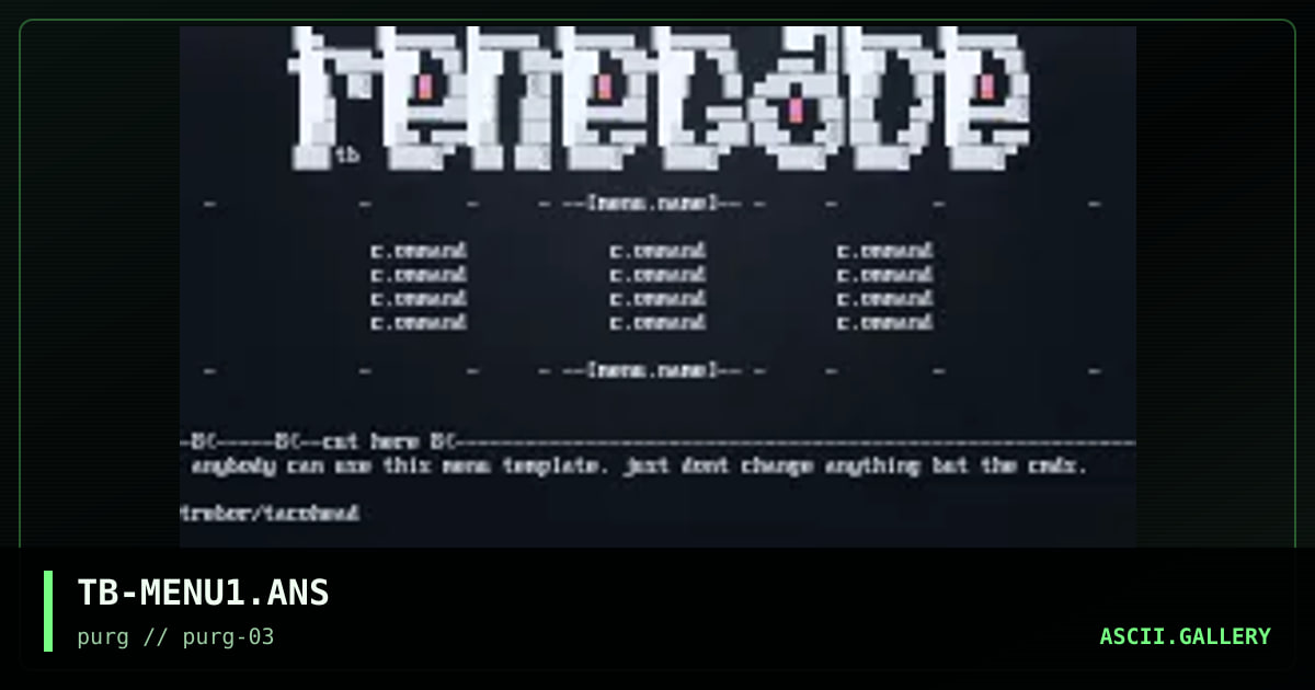 TB-MENU1.ANS, by trebor, 1996