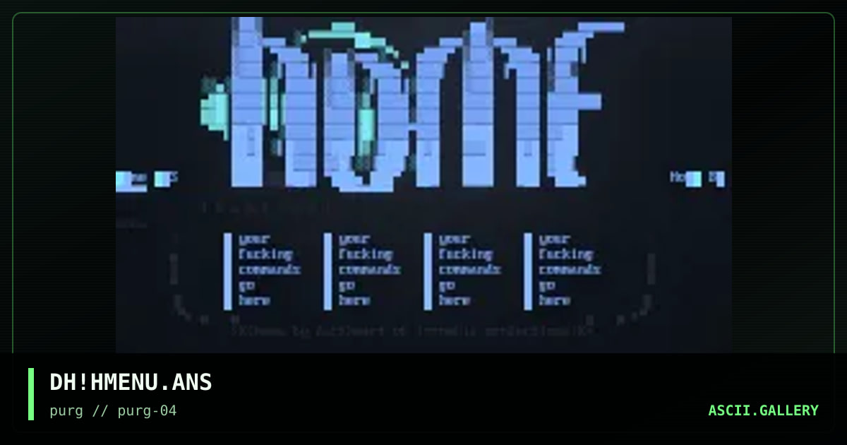 Home BBS Menu, by darkheart, 1996