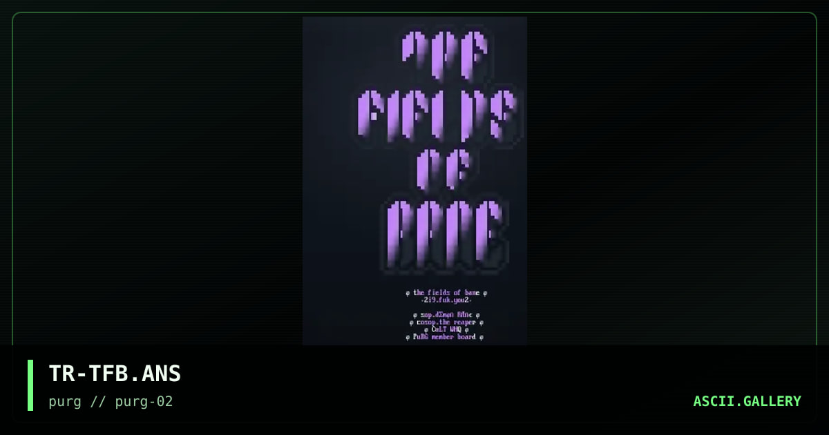 TR-TFB.ANS, by the reaper, 1996