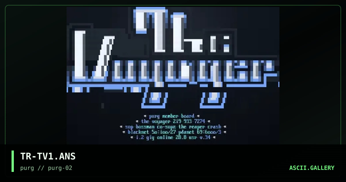 TR-TV1.ANS, by the reaper, 1996