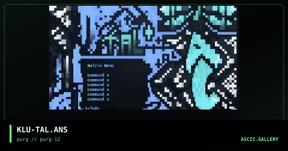 tal menu, by klumzee, 1998