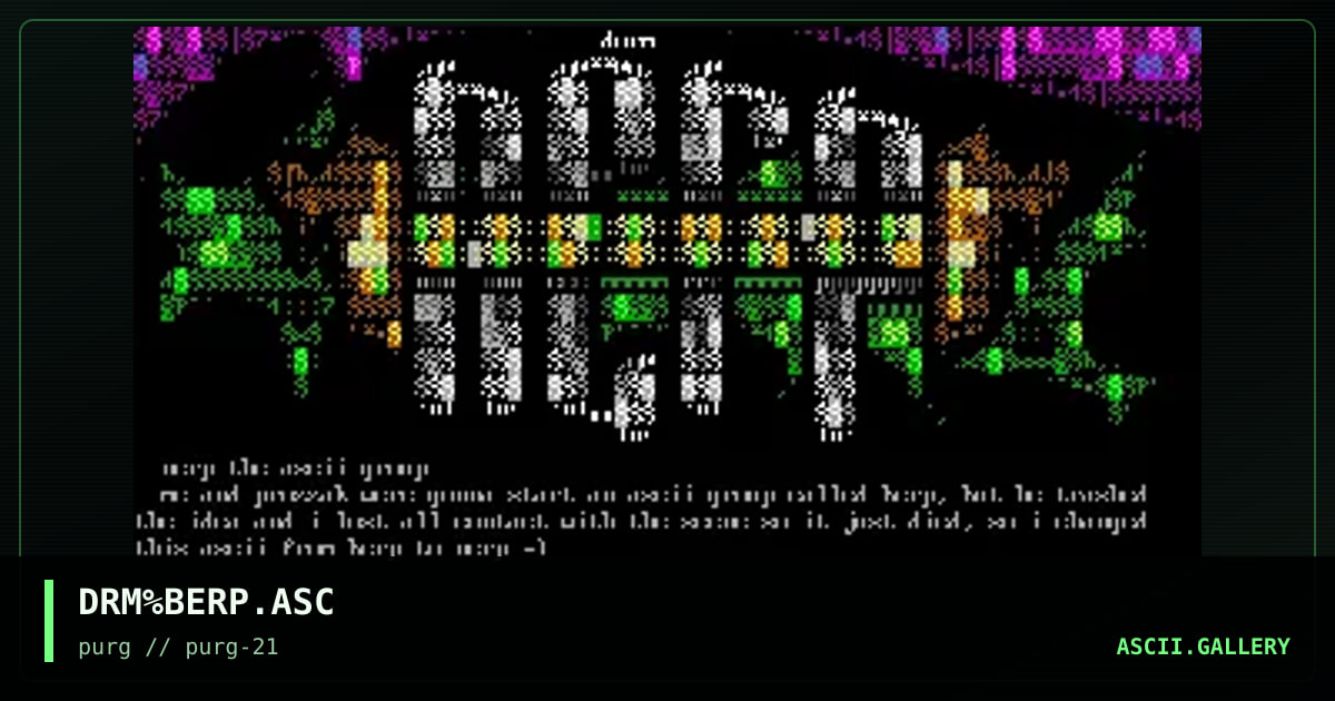 DRM%BERP.ASC, by dorm, 1997