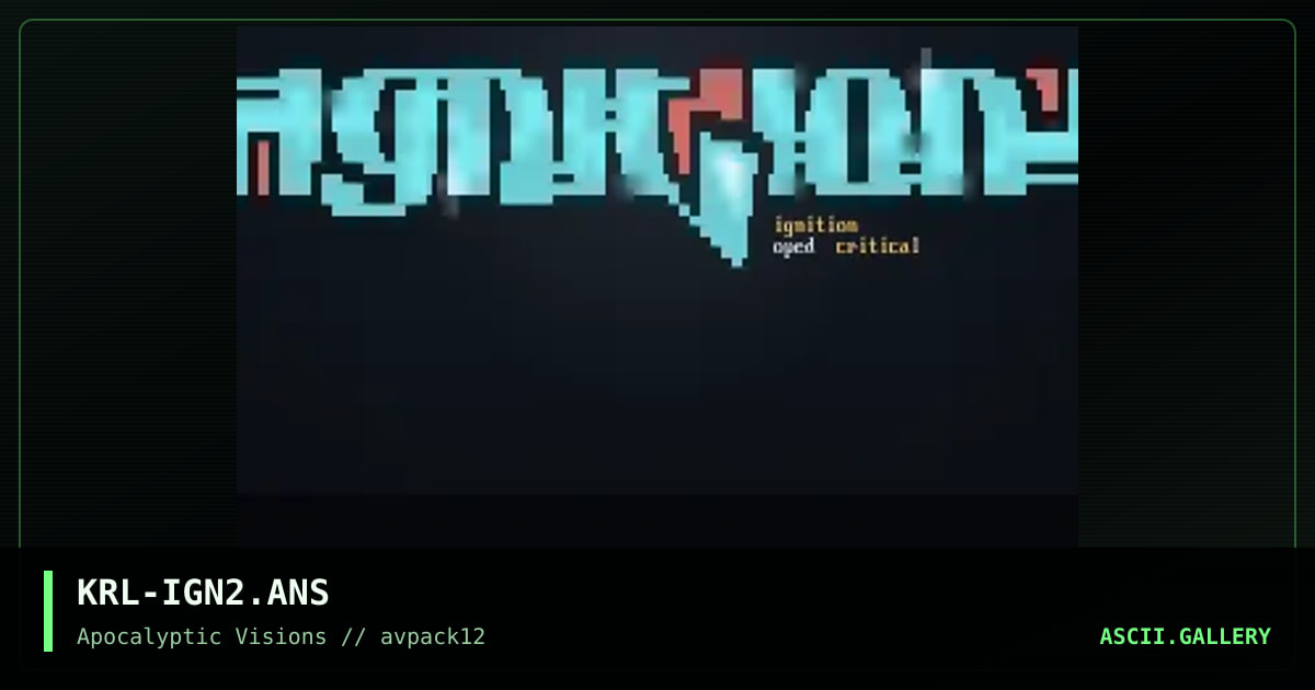Ignition, by mr krinkle, 1996