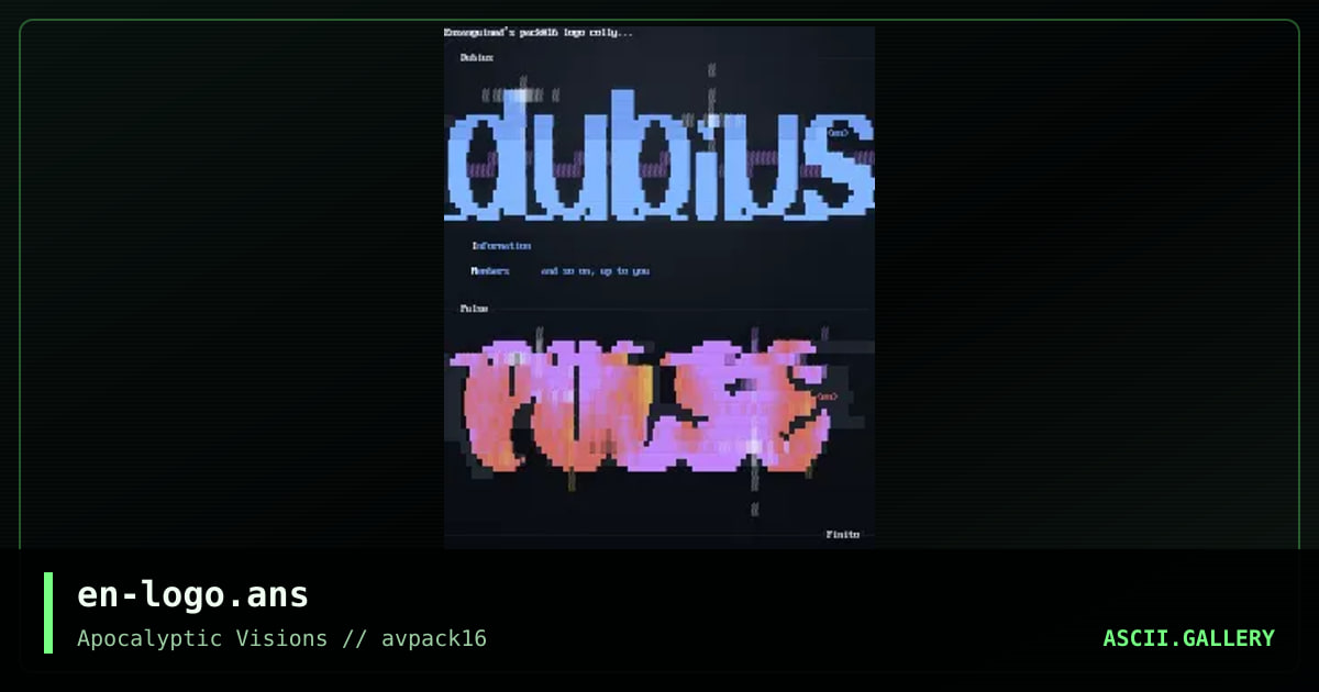 ANSI Logo Colly, by ensanguined, 1997