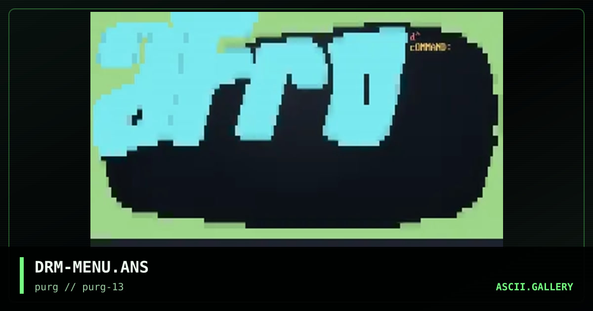 DRM-MENU.ANS, by dorm, 1998