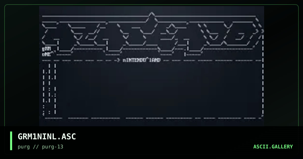 GRM1NINL.ASC, by grandmaster mojo, 1998