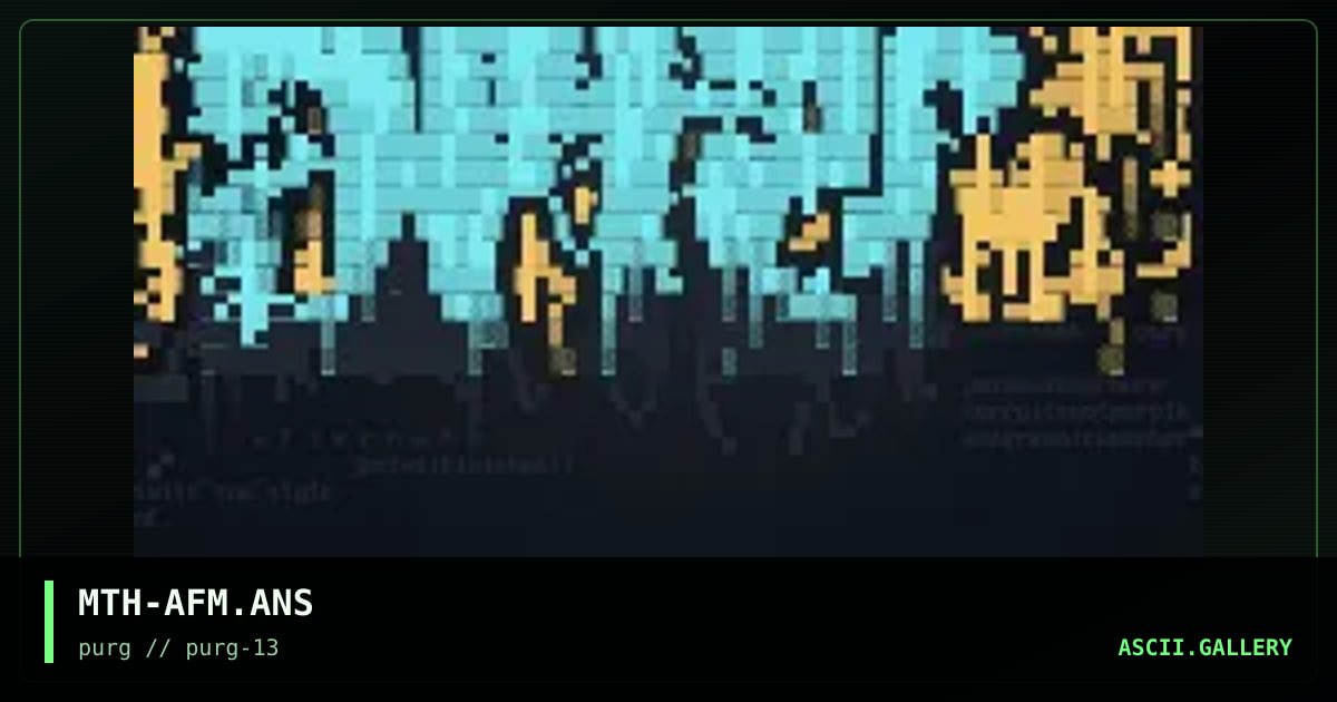 MTH-AFM.ANS, by methane, 1998