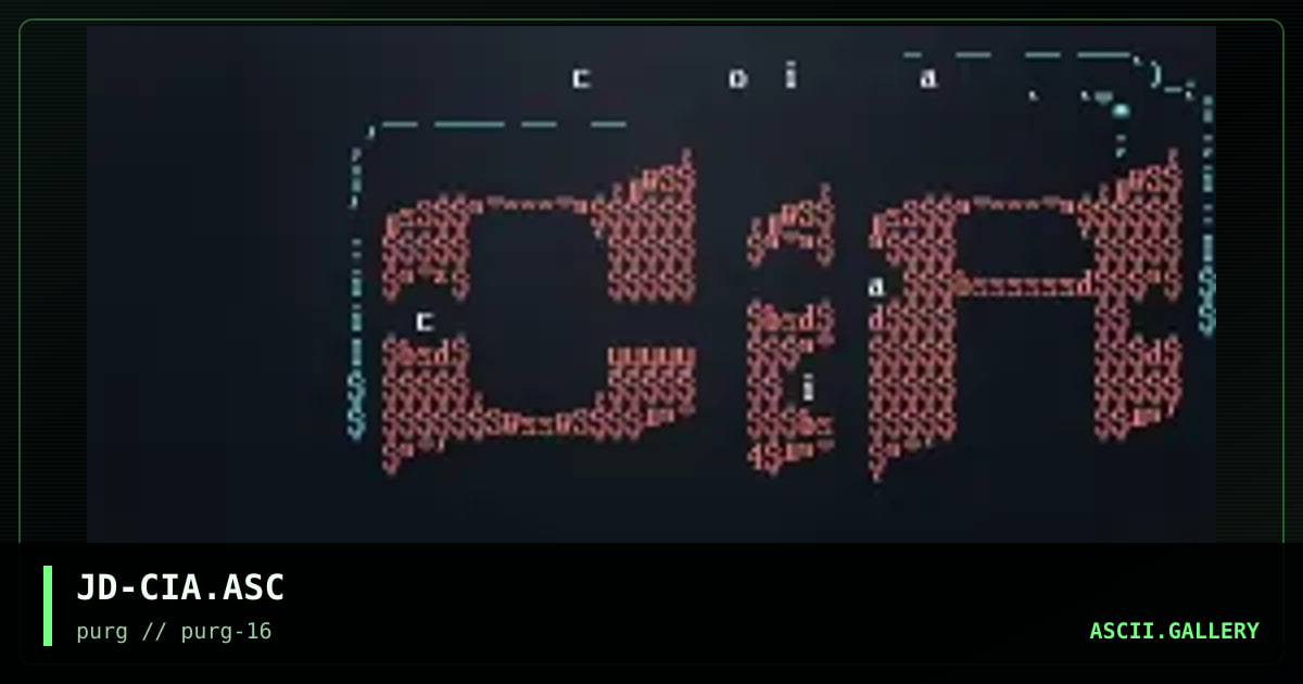 JD-CIA.ASC, by jandor, 1998