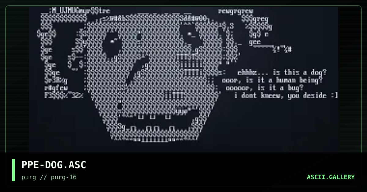PPE-DOG.ASC, by purplee, 1998