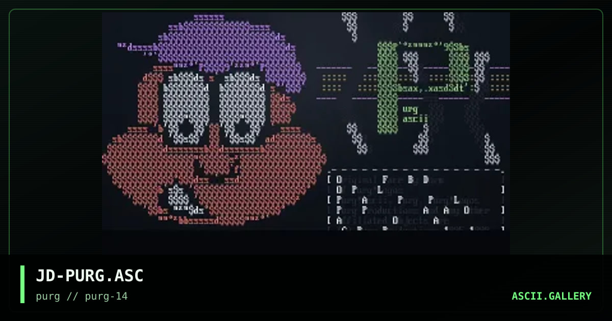 purg!ascii, by jandor, 1998