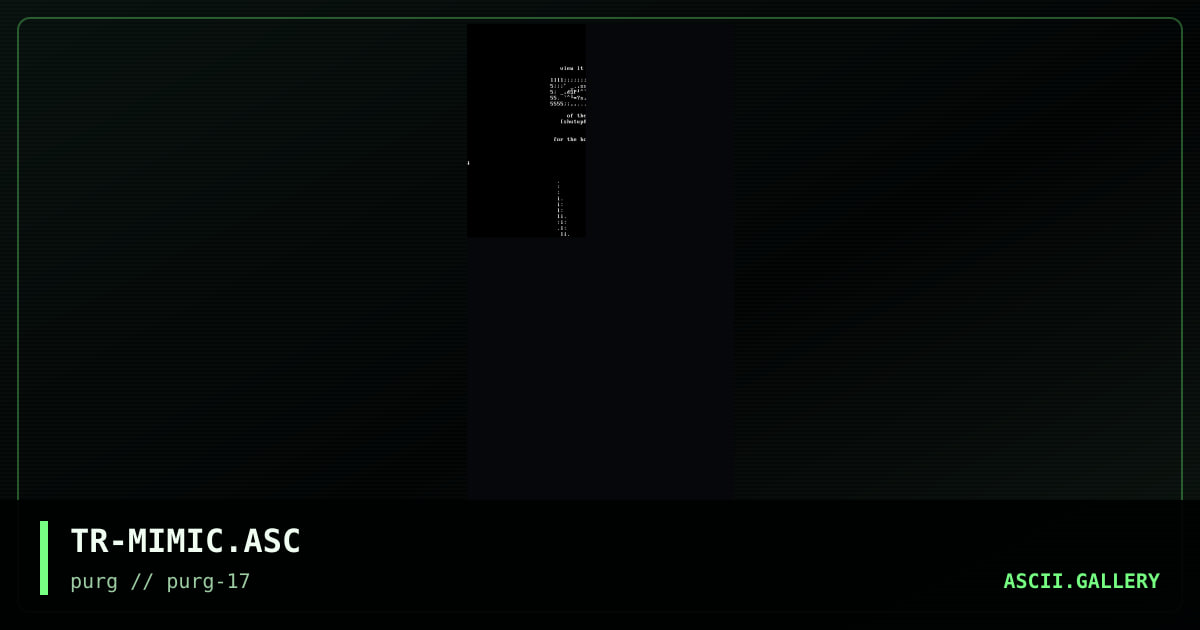 mimic ascii, by the reaper, 1998
