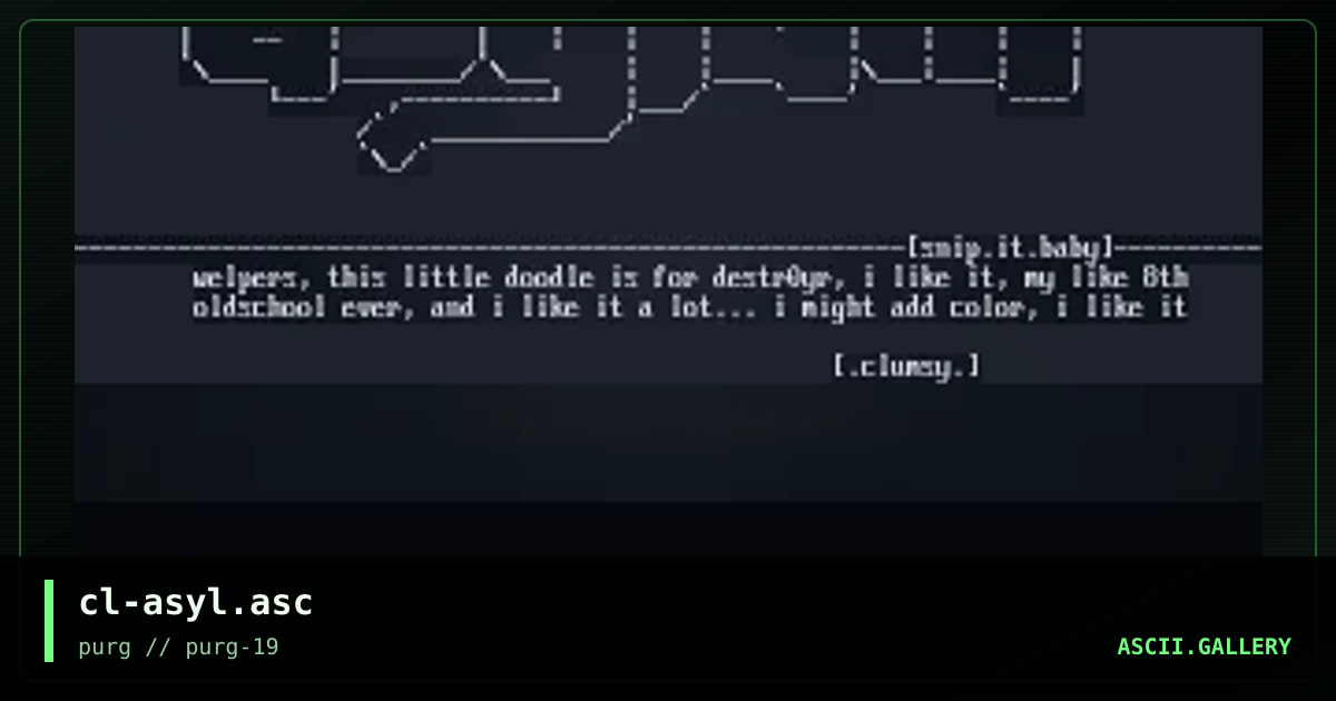 asylum, by clumsy, 1998