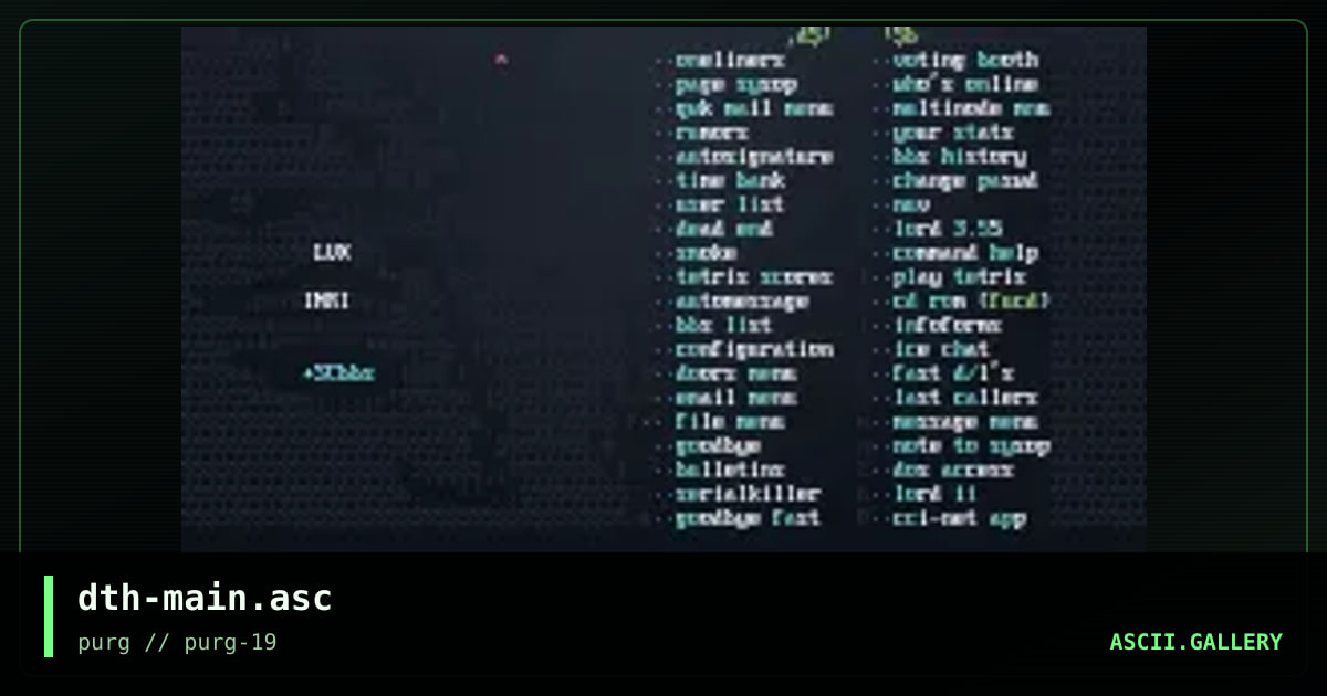 main menu, by dethbrg, 1998