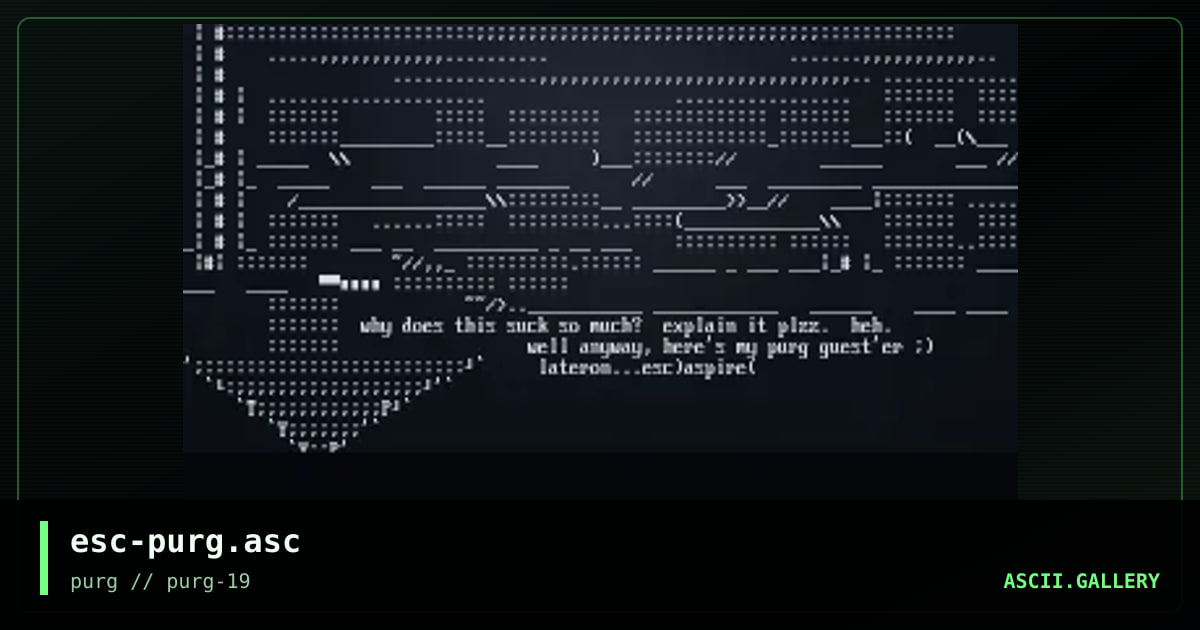 purg logo, by escape, 1998