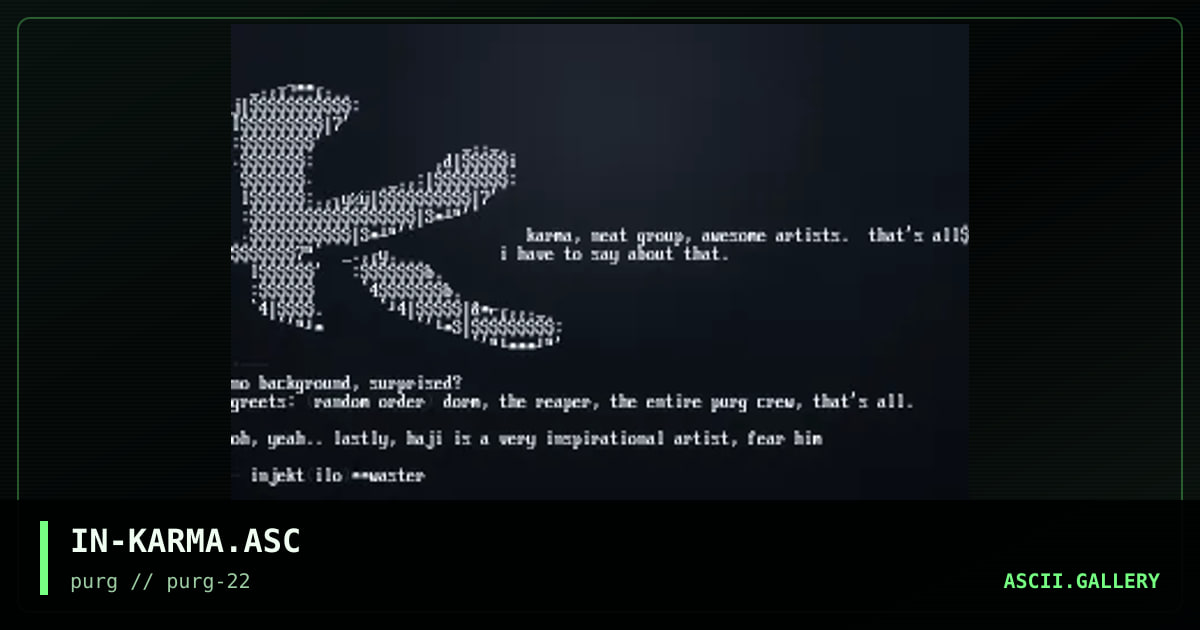 IN-KARMA.ASC, by injektilo, 1999