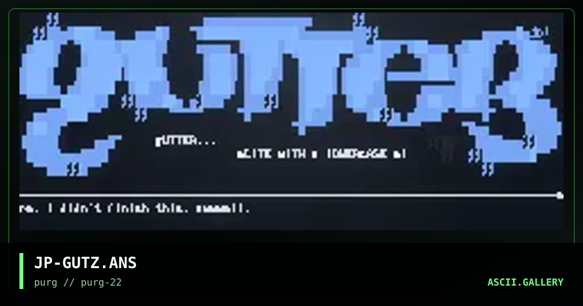 gutterZ, by jack phlash, 1999