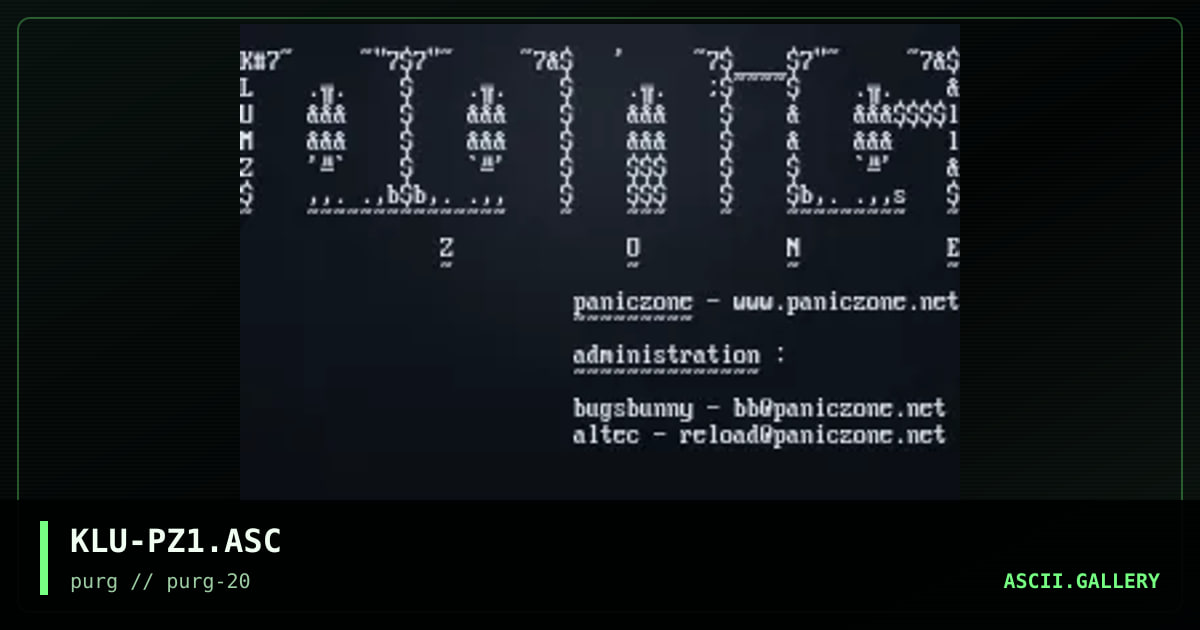 KLU-PZ1.ASC, by klumzee, 1998