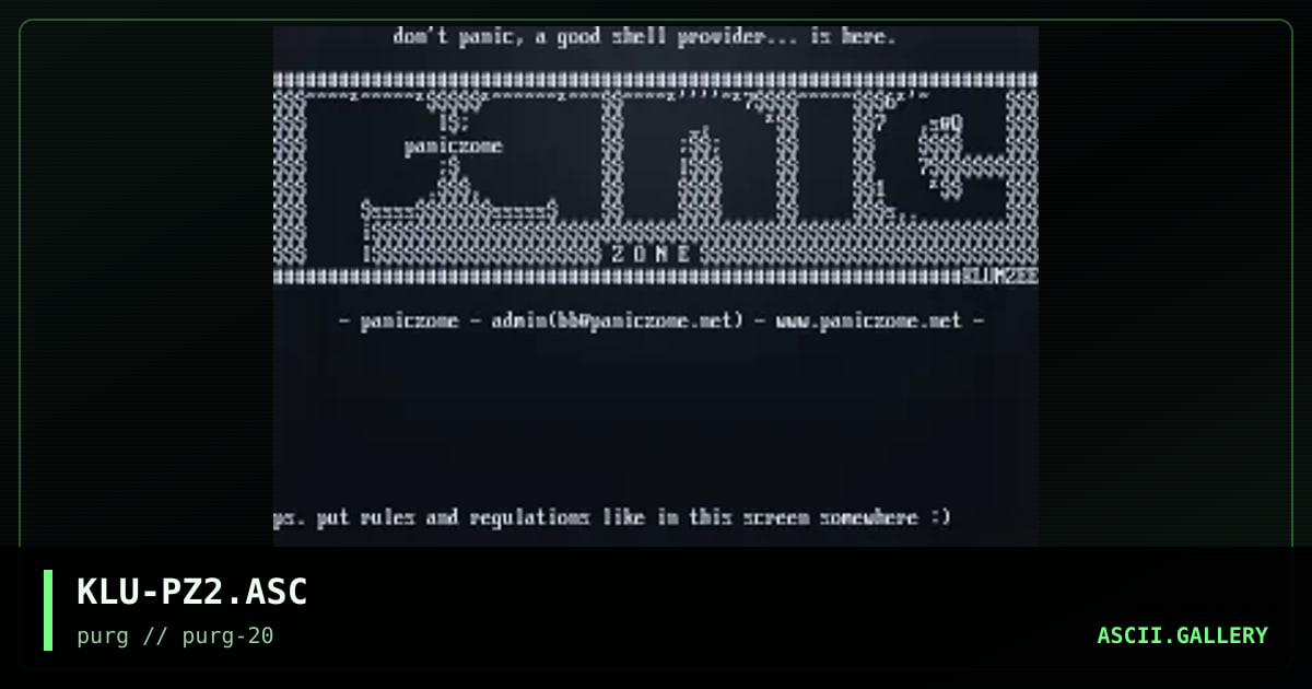 KLU-PZ2.ASC, by klumzee, 1998