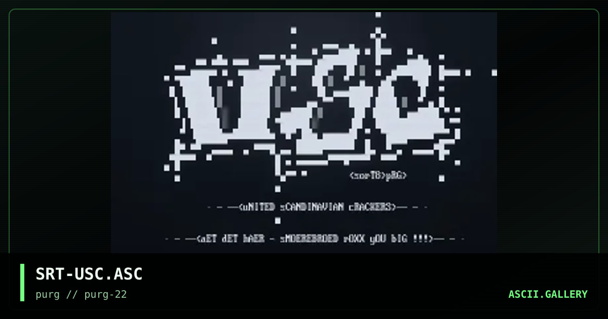 SRT-USC.ASC, by sort8, 1999